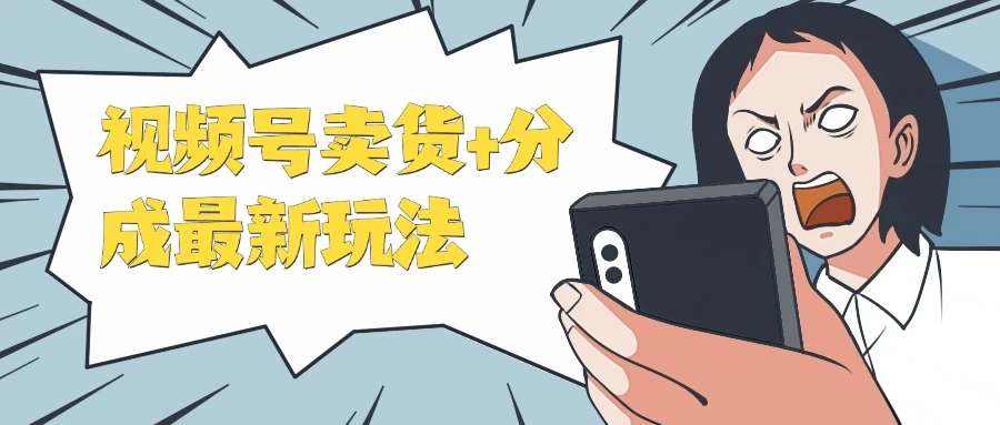 视频号卖货+分成最新玩法，一天保底800+，无脑操作-资源项目网