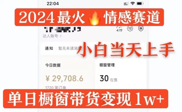 2024最火情感赛道单月变现2w+，多平台发布，100%原创玩法，小白当天上手-资源项目网