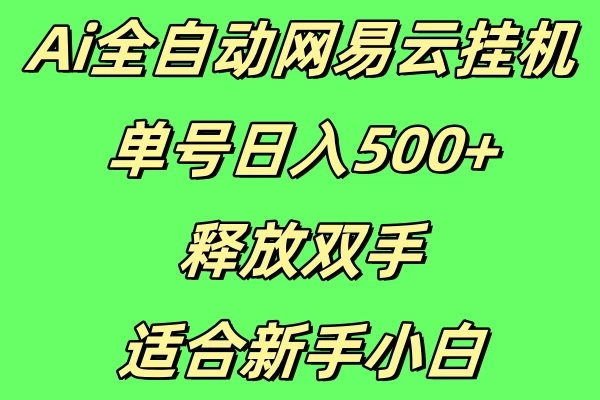 Ai全自动网易云挂机，单号日入500+释放双手适合新手小白-资源项目网