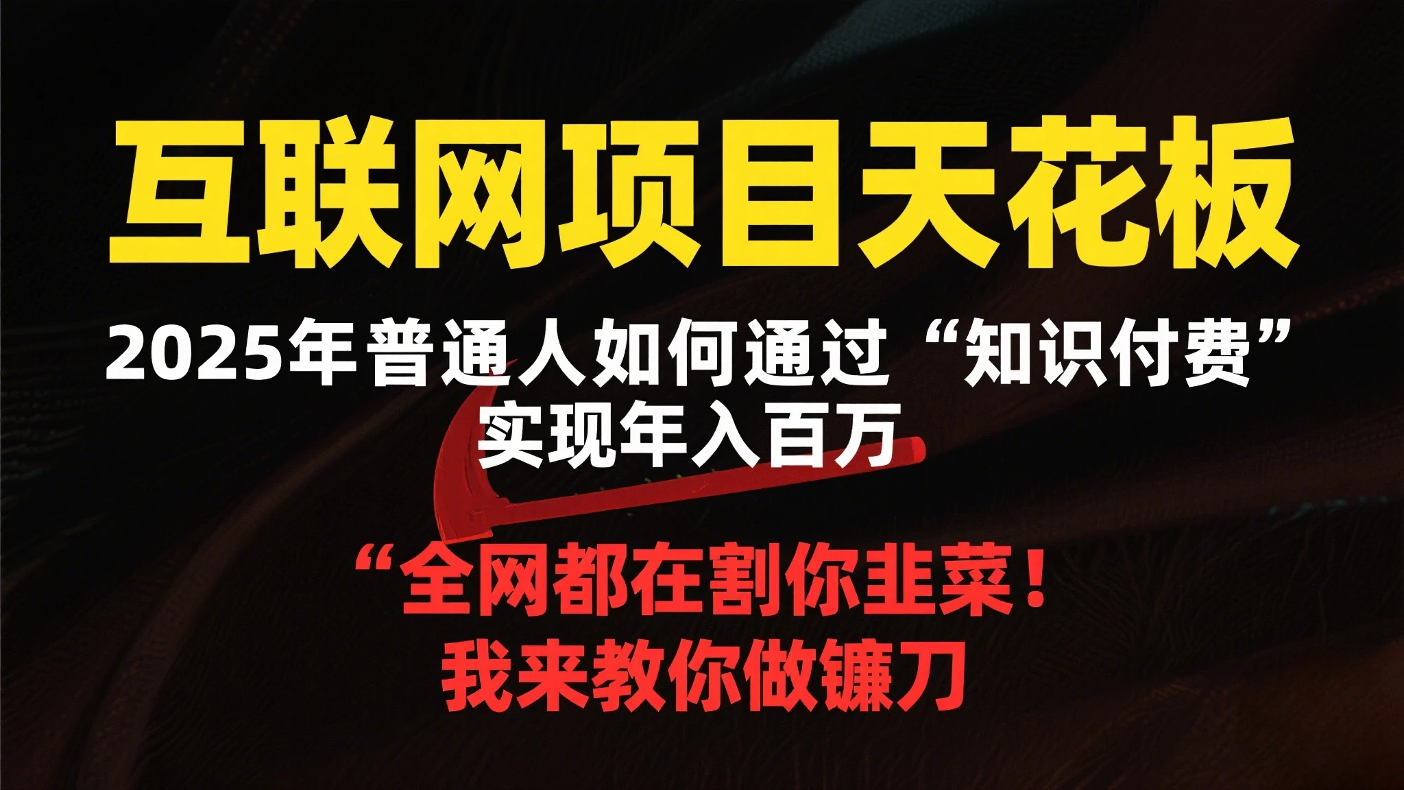 2025年最容易翻身网创项目天花板-资源项目网