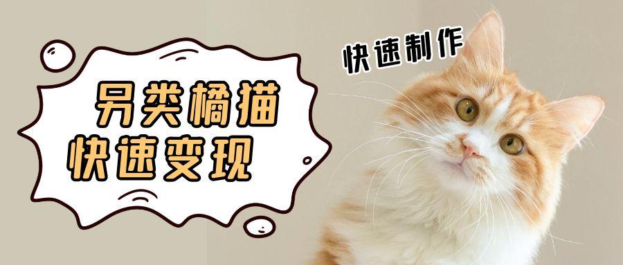 5个作品涨粉30万!AI+江湖橘猫视频制作,小白轻轻松松上手,条条爆款,条条变现,单日就能收益-资源项目网