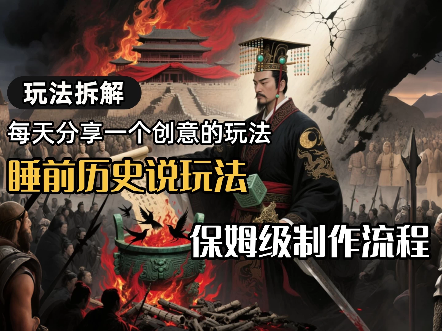 13条作品涨粉24.5万，全流程拆解睡前历史说，保姆级教程-资源项目网