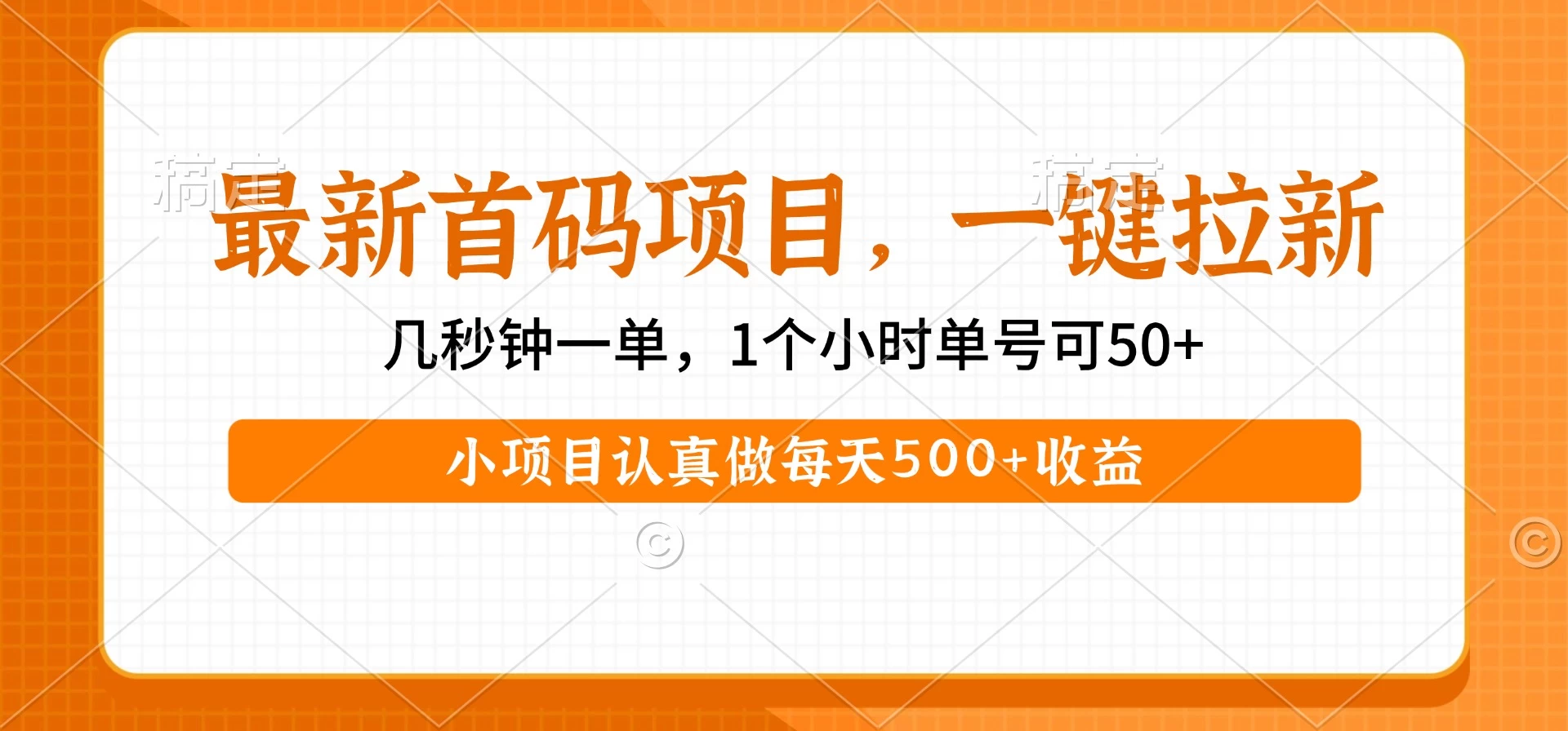 小项目认真做每天500+收益-资源项目网