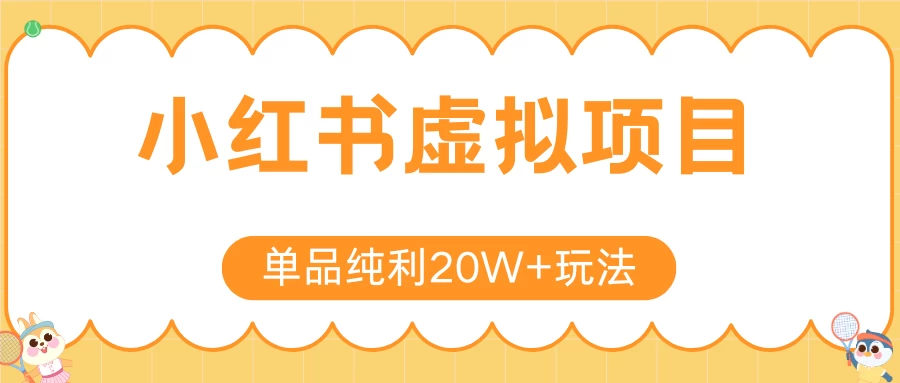 小红书卖虚拟产品，单品纯利20W+玩法分享（节系列课程）-资源项目网