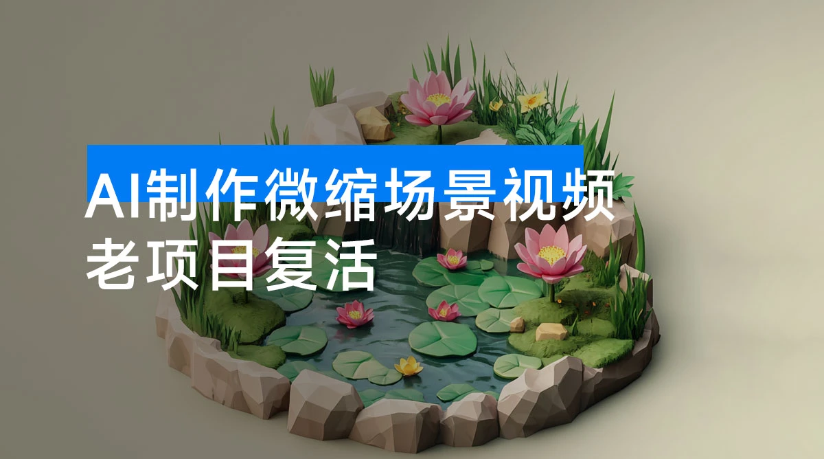 利用 AI 制作微缩场景视频，老项目复活-资源项目网