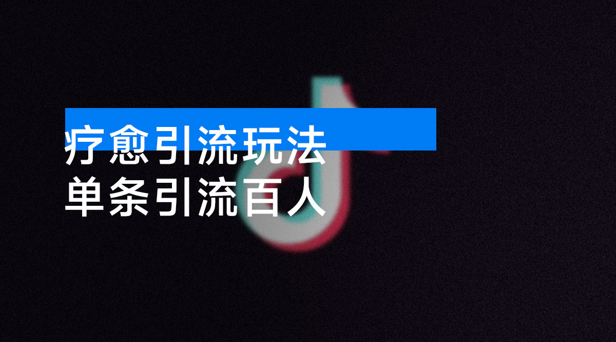 疗愈引流玩法,单条引流百人,保姆级全流程-资源项目网