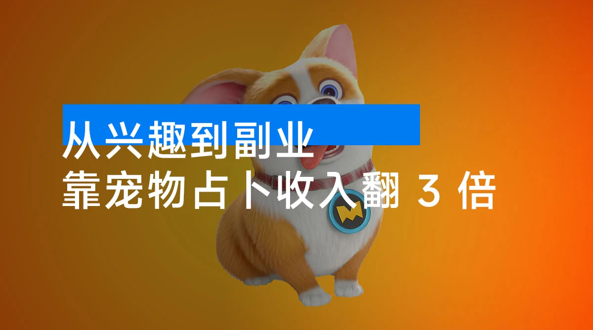 从兴趣到副业靠宠物占卜收入翻 3 倍，一个月纯利润破万！-资源项目网