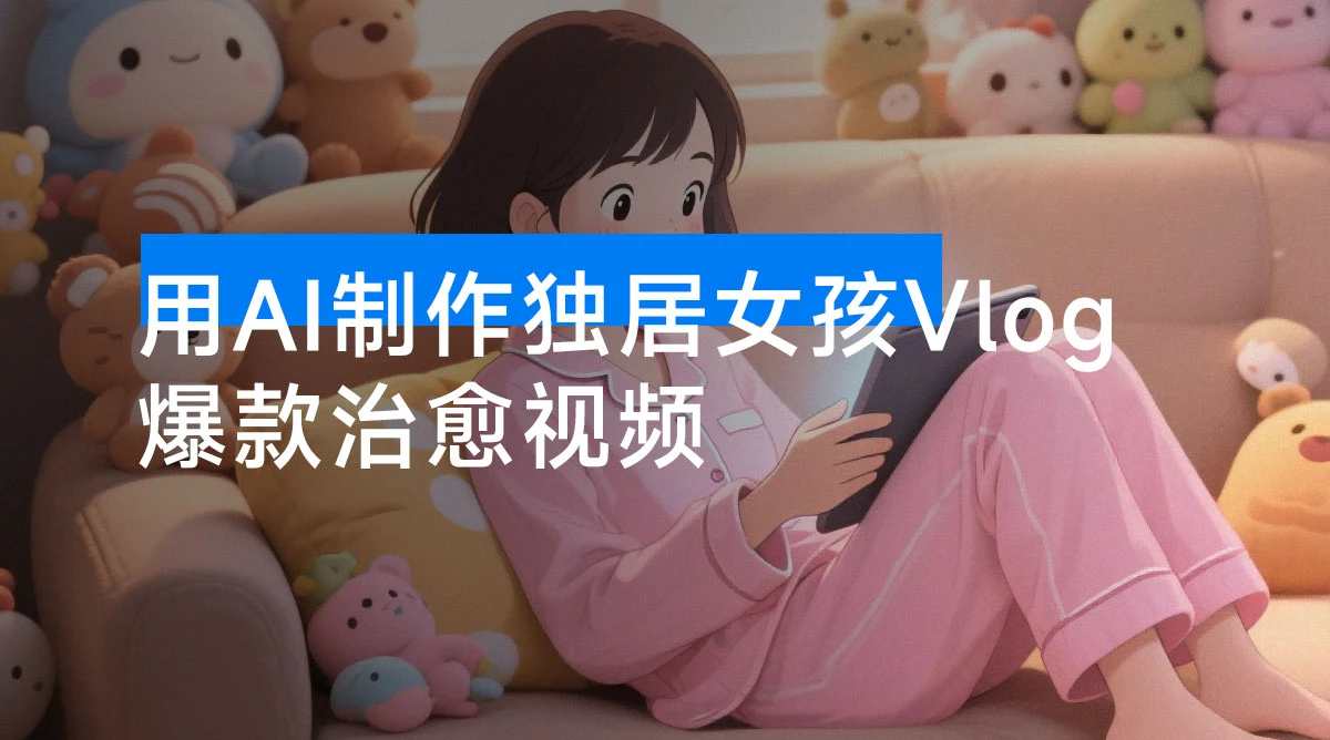 用 AI 制作独居女孩 Vlog，治愈感拉满，单个账号涨粉 71 万，一条广告报价 3 万-资源项目网