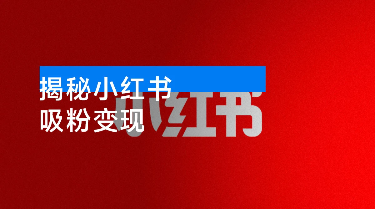 小红书吸粉变现：揭秘小红书“吸粉变现”的财富密码-资源项目网