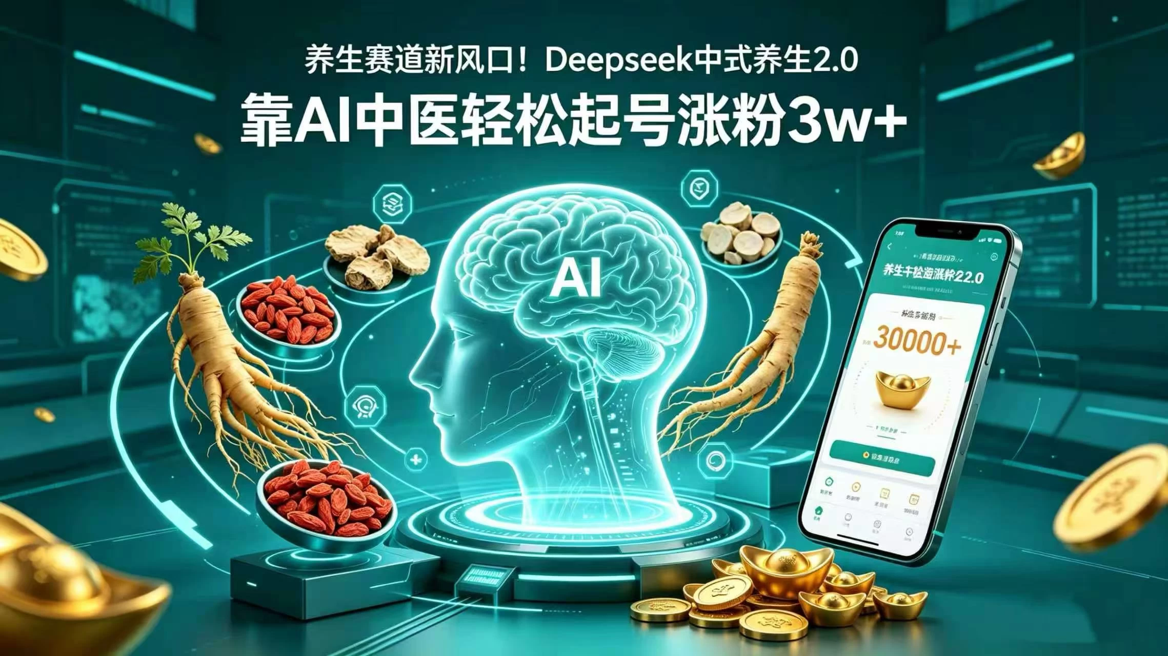 探索养生新趋势！Deepseek 中式养生2.0，AI中医助力轻松吸粉3万+-资源项目网