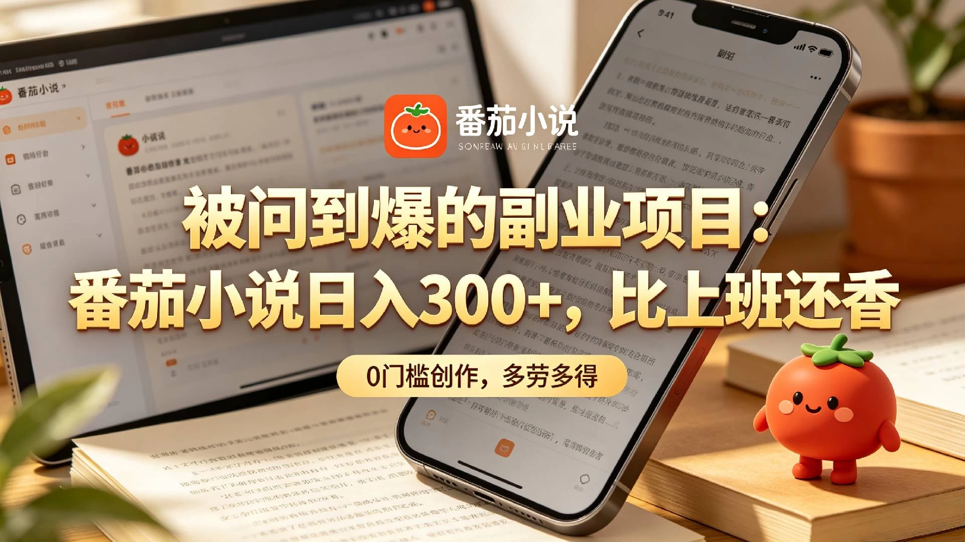 家人们！揭秘：番茄小说日入300+，轻松副业新选择！-资源项目网