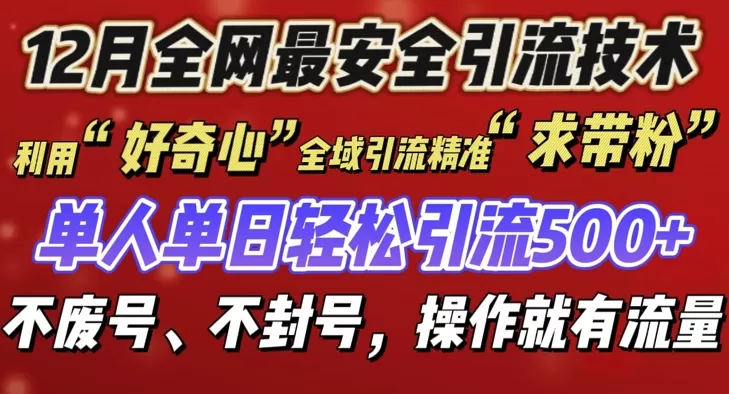 12 月份引流创业粉技术来袭,不G号不废号,有操作就有流量 12 月份引流创业粉技术来袭,不G号不废号,有操作就有流量