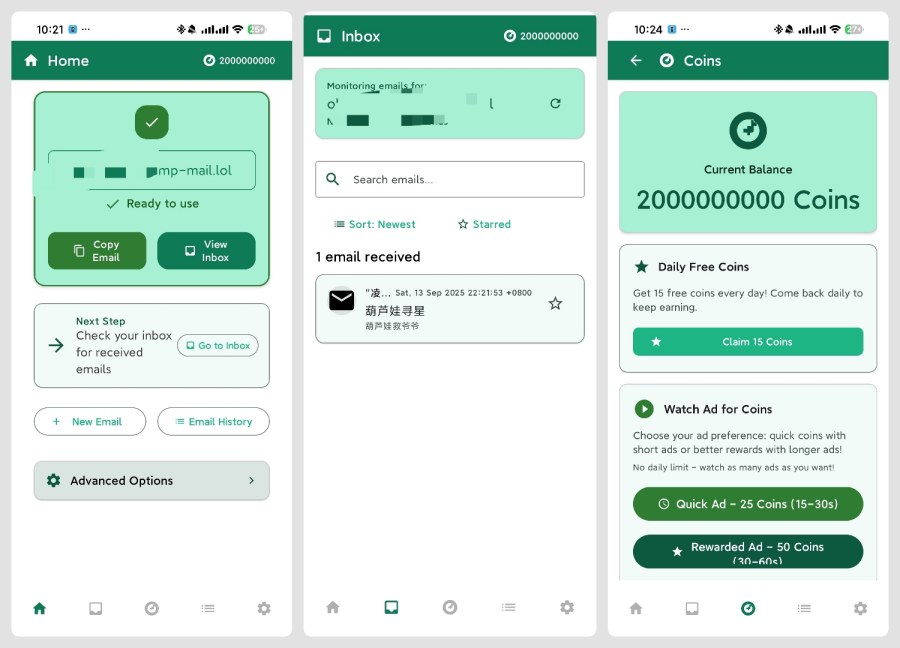 Temp+Mail v1.3.3 临时邮箱注册敏感网站一次性邮箱无限注册-资源项目网