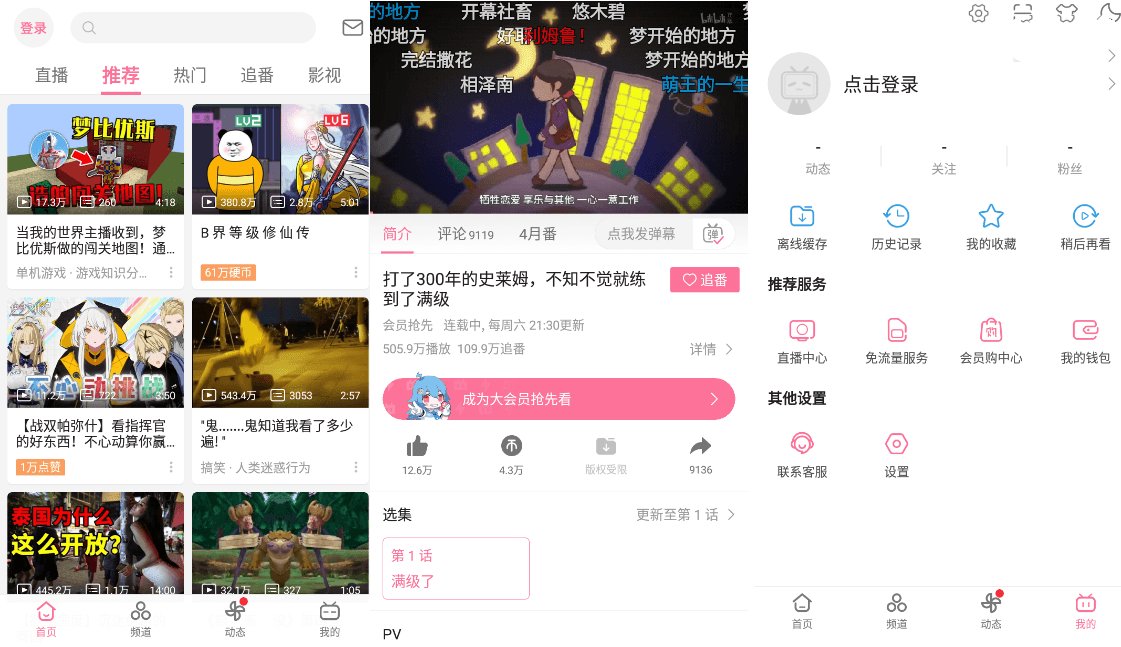 B站哔哩哔哩Bilibili v8.75去广告内置漫游模块版-资源项目网