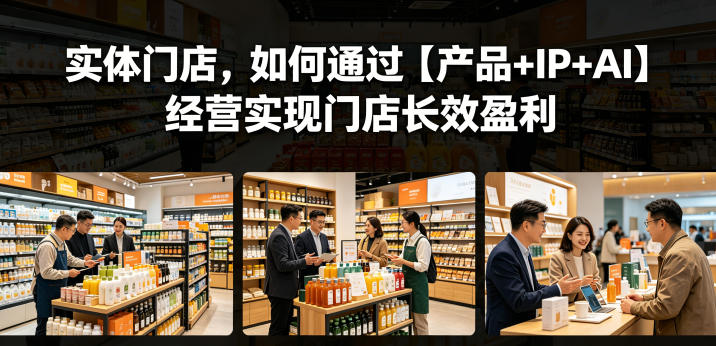 实体门店如何通过【产品+IP+AI】策略实现长效盈利-资源项目网