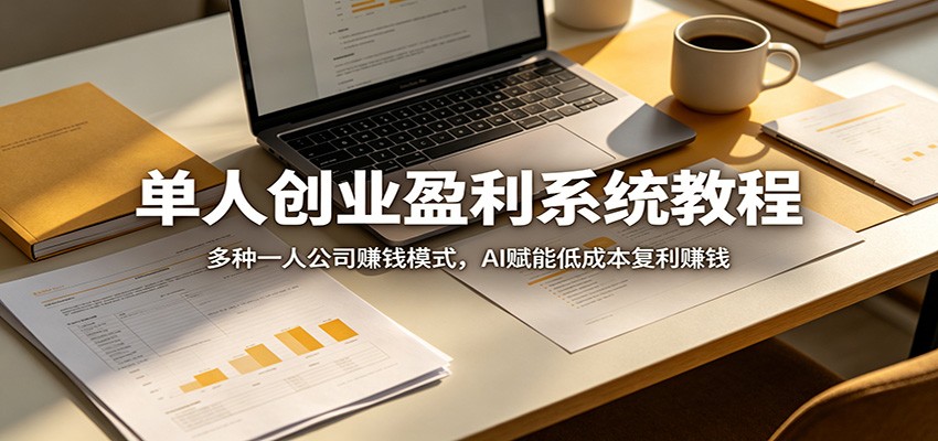 单人创业盈利系统教程：AI赋能低成本复利赚钱模式-资源项目网