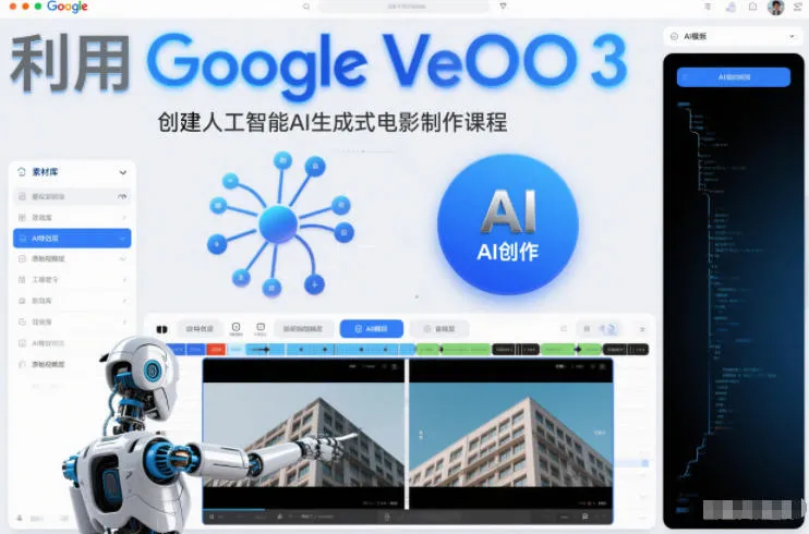 利用Google Veo 3打造AI生成式电影制作课程，探索人工智能的创意力量-资源项目网