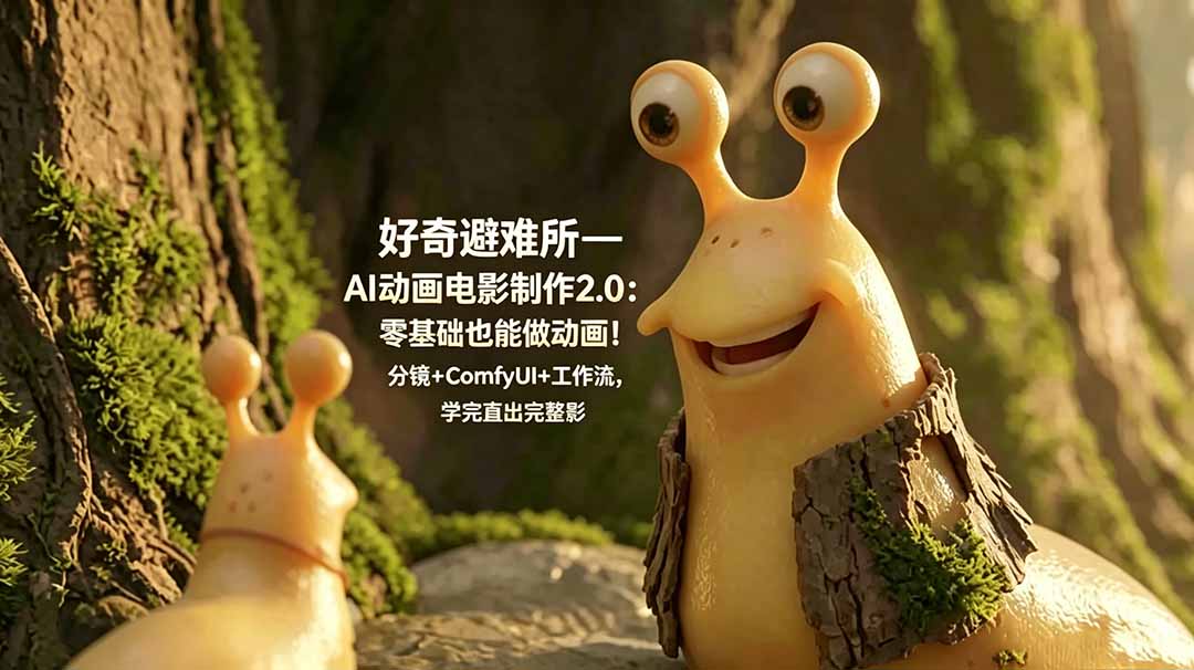 AI动画电影制作2.0:零基础入门,分镜、ComfyUI与工作流教程,学成即得完整影片-资源项目网