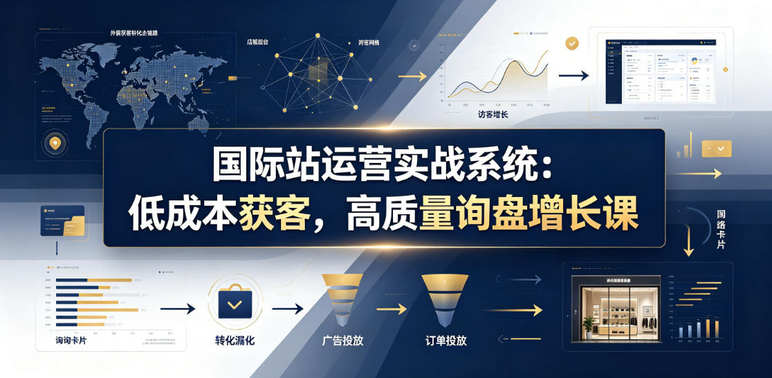 国际站运营实战系统：低成本获客，高质量询盘增长课程（更新至26年）-资源项目网