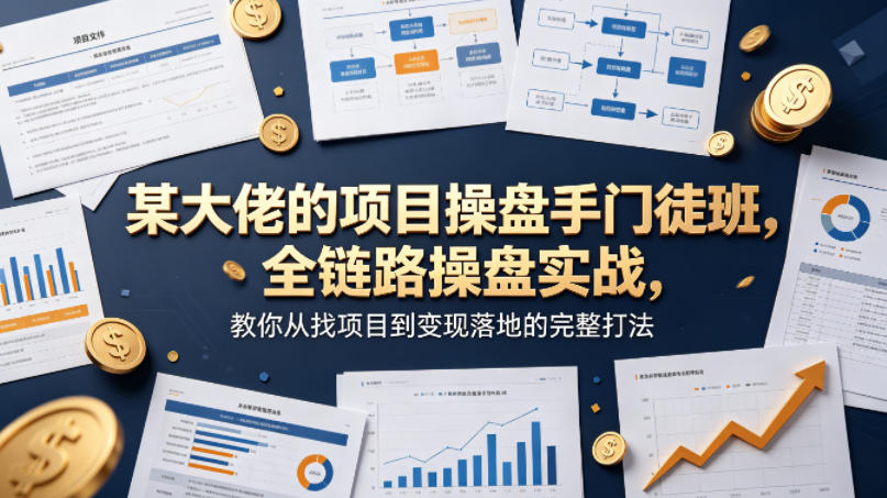 揭秘大佬项目操盘手门徒班：全链路实战，教你从项目发现到变现的完整策略-资源项目网