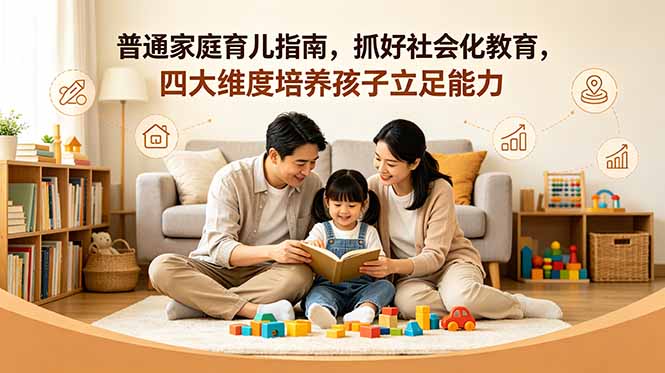 《家庭育儿指南：社会化教育四大维度，助力孩子成长》-资源项目网
