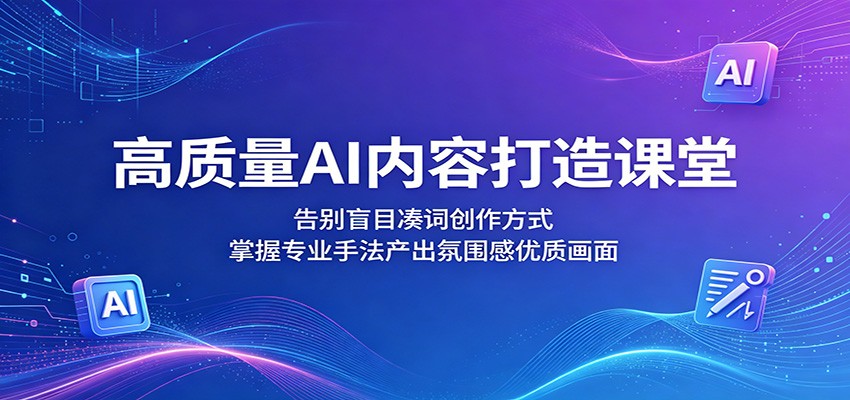 AI内容创作：告别盲目凑词，掌握专业手法打造氛围感优质画面-资源项目网