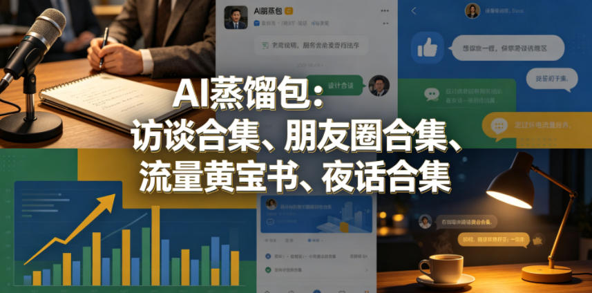AI蒸馏包：精选访谈、朋友圈精华、流量秘籍、夜话合集【文档】-资源项目网