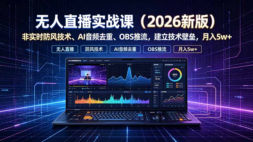 无人直播实战课程：7月更新版-资源项目网