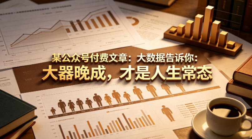 大数据揭示：大器晚成，是人生常态-资源项目网
