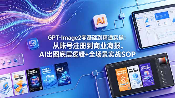 GPT-Image2零基础到精通:从账号创建到商业海报生成的AI出图技巧-资源项目网