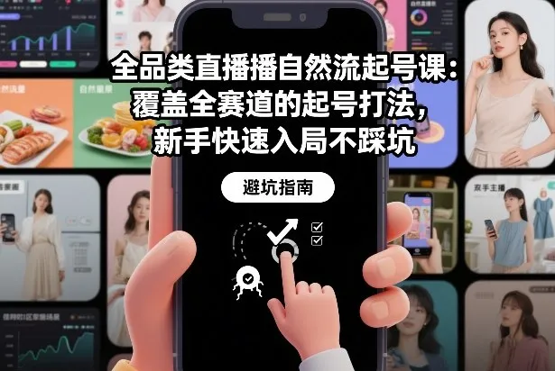 全品类直播起号技巧:新手快速入局,避免踩坑-资源项目网