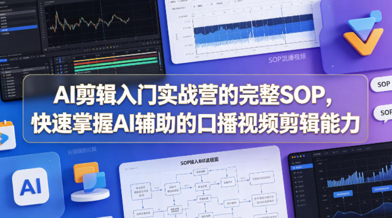 AI剪辑入门实战营：完整SOP指南，快速掌握口播视频剪辑技巧-资源项目网