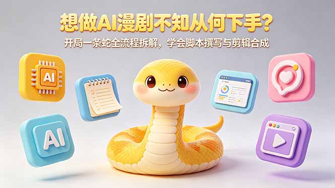 AI漫剧入门指南：从编写脚本到剪辑合成，一条蛇的全流程解析-资源项目网