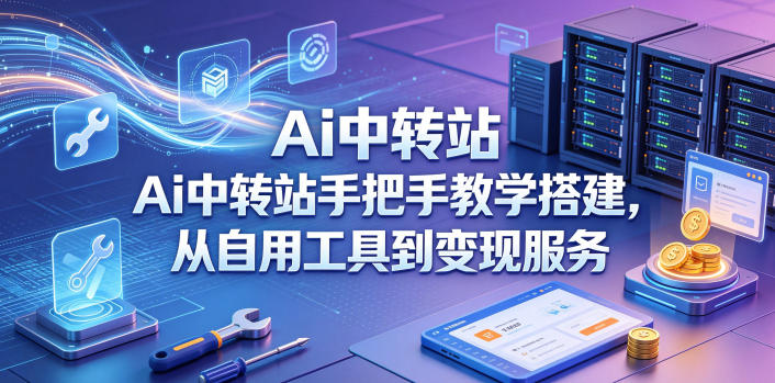 AI中转站搭建教程：从自用工具到变现服务-资源项目网