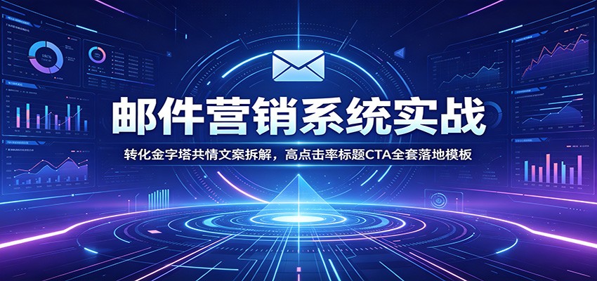 邮件营销系统实战：转化金字塔共情文案拆解，高点击率标题CTA全套落地模板-资源项目网