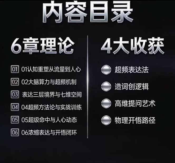 图片[2]-马大个高维表达实战课：突破传统口才，大脑超频训练，打造原创思想IP体系-资源项目网