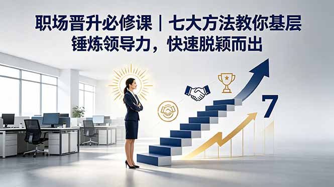 职场晋升必修课：七大方法教你基层锤炼领导力，快速脱颖而出-资源项目网