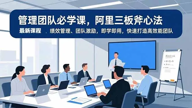 高效能团队打造：阿里三板斧心法、绩效管理与团队激励，即学即用-资源项目网