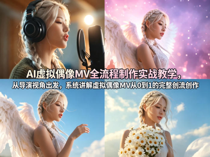 AI虚拟偶像MV全流程制作实战教学：导演视角下的从0到1创作流程-资源项目网