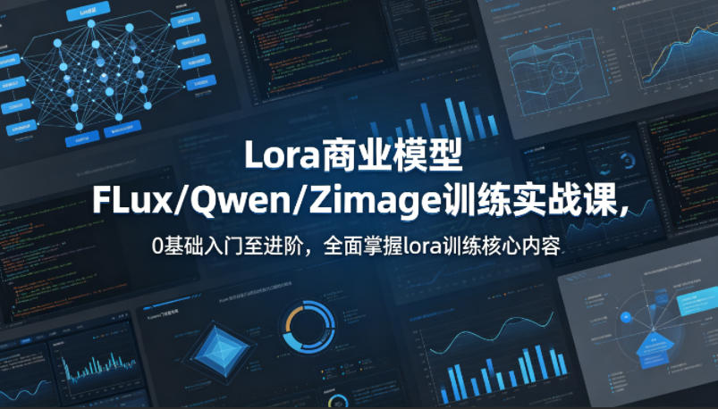 Lora商业模型FLux、Qwen、Zimage训练实战课程：0基础到进阶，全面掌握lora核心内容-资源项目网
