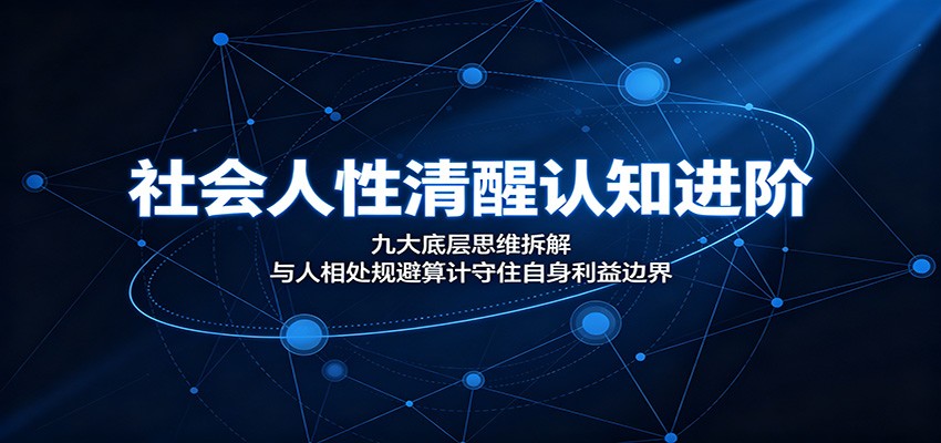社会人性认知进阶：九大底层思维解析，与人相处避免算计，守护自身利益边界-资源项目网