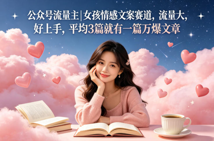 公众号情感文案流量主：高收益，易操作，平均3篇即爆文-资源项目网