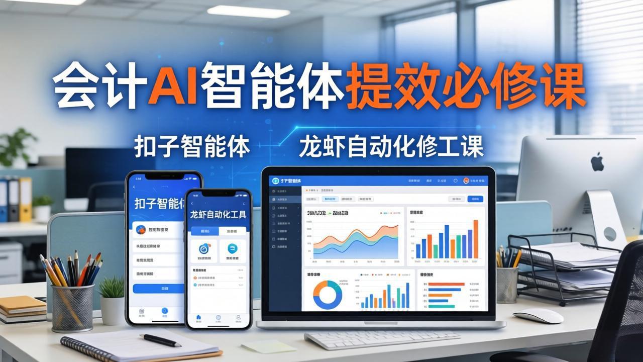 AI智能体提升财务效率：扣子智能体、龙虾自动化与报表分析一站式课程-资源项目网