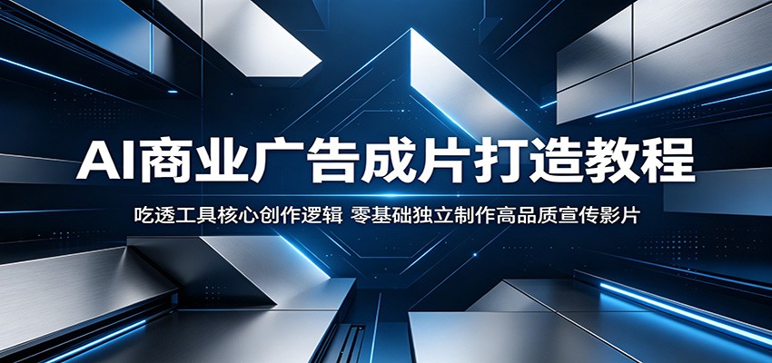 AI商业广告成片制作教程:掌握核心创作逻辑,零基础打造高品质宣传影片-资源项目网