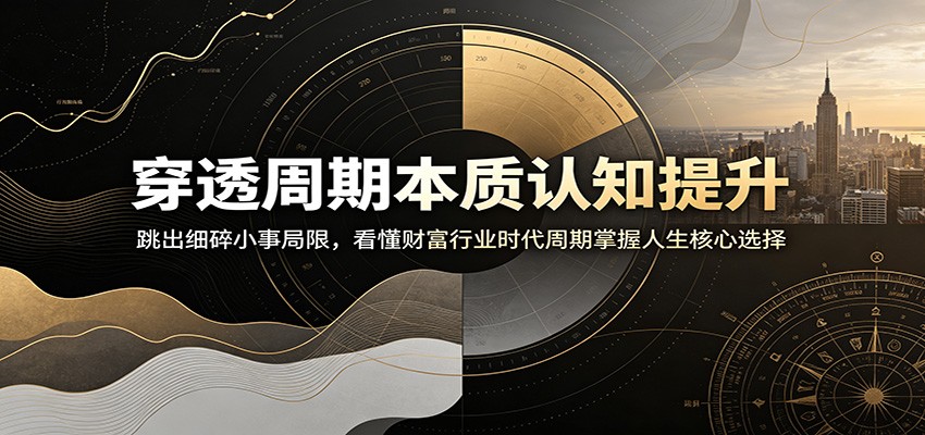 提升对财富行业周期的理解，跳出日常琐事，掌握人生关键选择-资源项目网