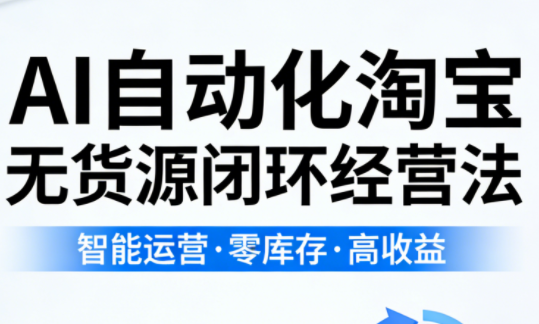 夜子游·AI自动化淘宝无货源闭环经营法揭秘-资源项目网