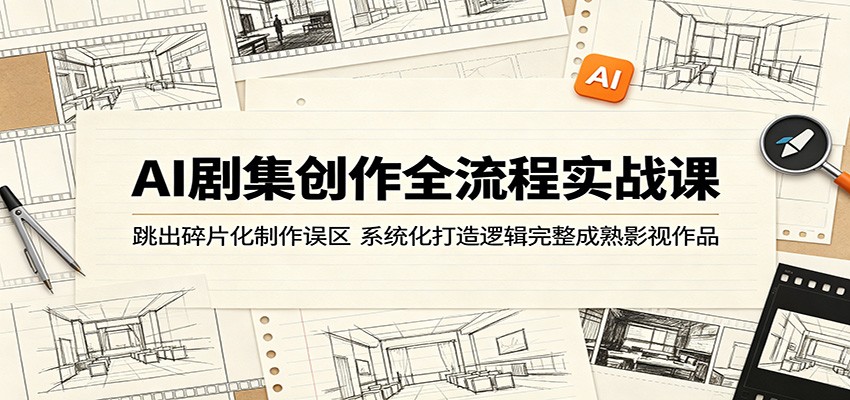 AI剧集创作全流程实战课:系统化打造逻辑完整成熟影视作品-资源项目网