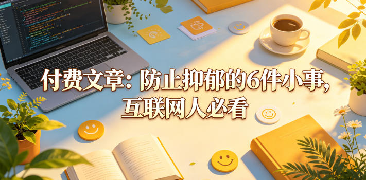 互联网人必看：6件小事防止抑郁-资源项目网