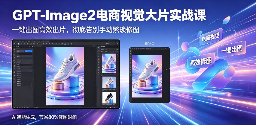 GPT-Image2电商视觉大片实战课：一键出图，告别手动修图-资源项目网
