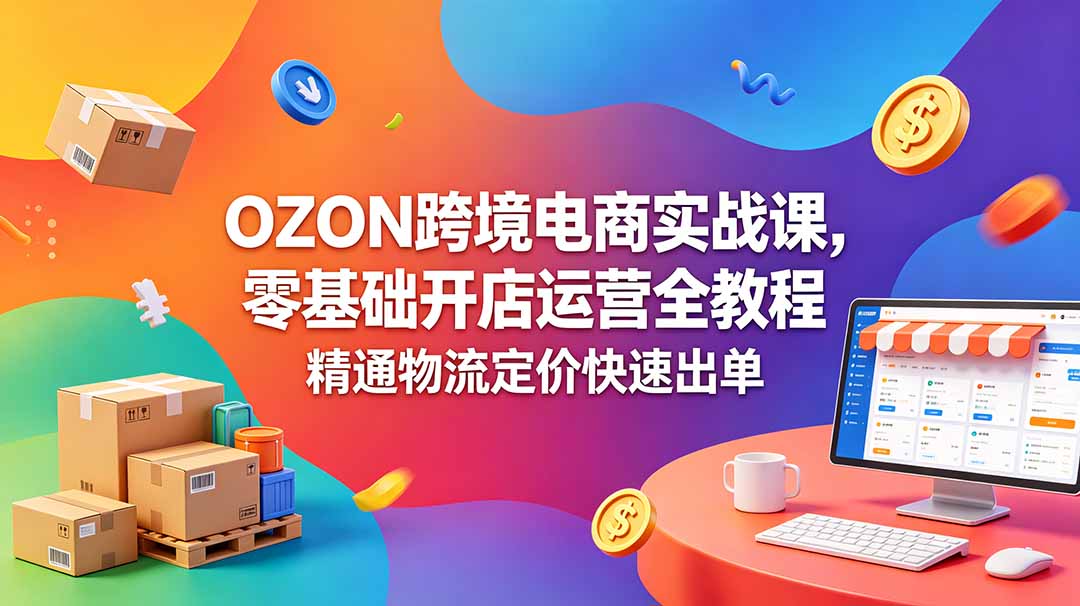 OZON跨境电商实战课程：零基础到精通，物流定价与运营技巧全解析-资源项目网